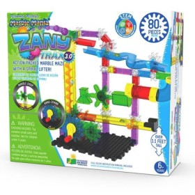 Joc STEM de constructie Labirint de bile cu lift in spirala cu peste 80 de piese si peste 33 cm inaltime